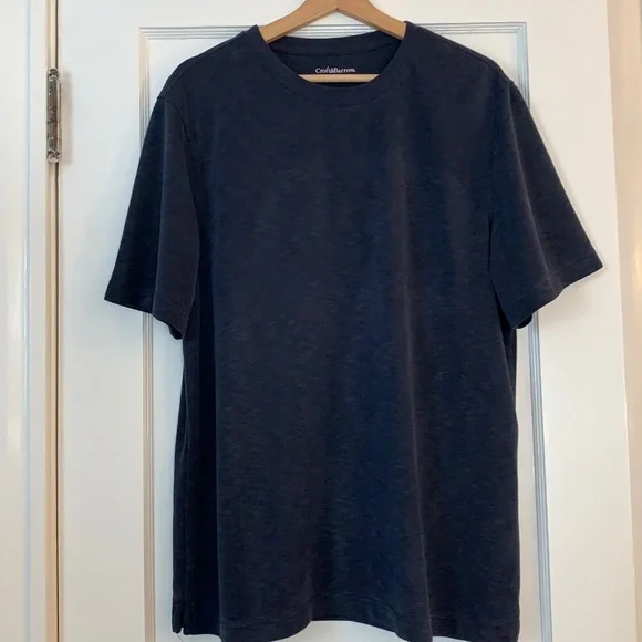 Men’s Croft & Barrow Navy Blue short sleeve Shirt EUC Large - Picture 2 of 11